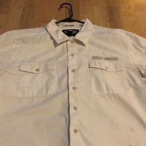 Harley Davidson white garage shirt